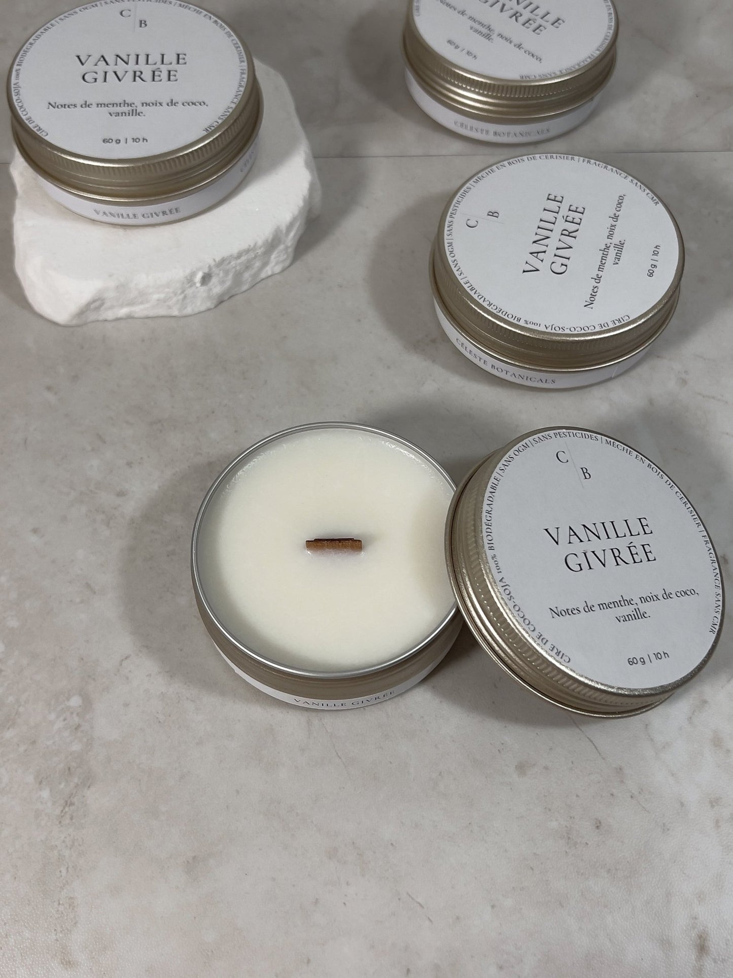 Bougie Parfumée Vanille Givrée - Céleste Botanicals - Bougies Parfumées
