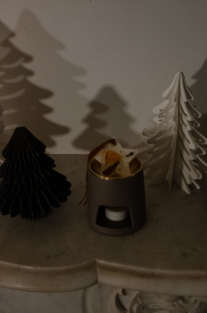 Brûle-Parfum en Céramique & Laiton