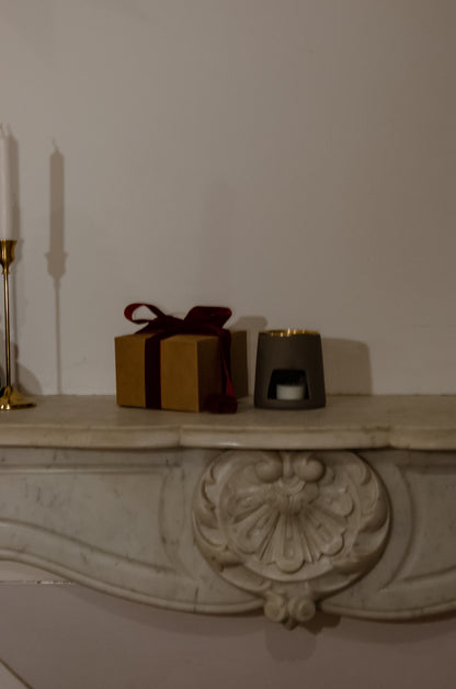 Brûle-Parfum en Céramique & Laiton