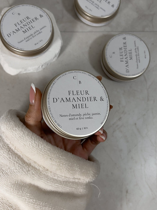 Bougie Parfumée Fleur d'Amandier & Miel - Céleste Botanicals - Bougies Parfumées