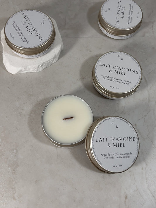 Bougie Parfumée Lait d'Avoine & Miel - Céleste Botanicals - Bougies Parfumées