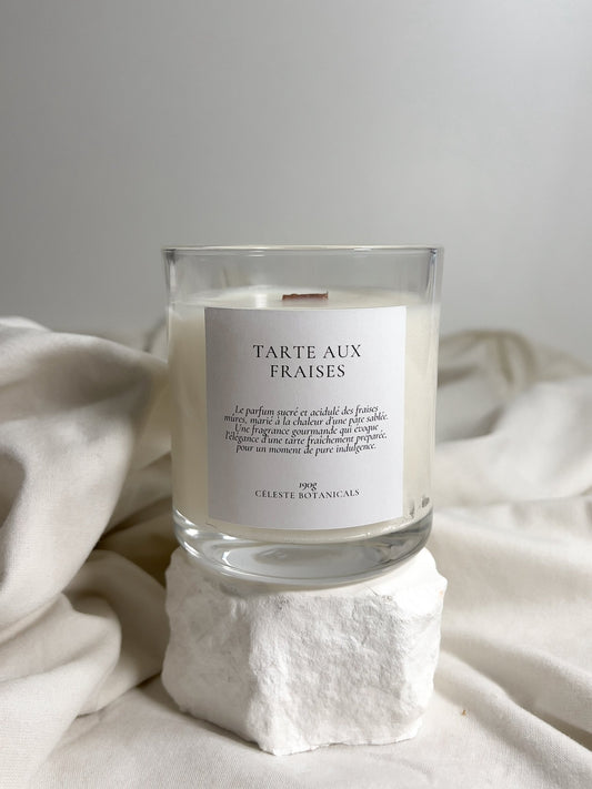 Bougie Parfumée Tarte Aux Fraises 190g - Céleste Botanicals - Bougies Parfumées