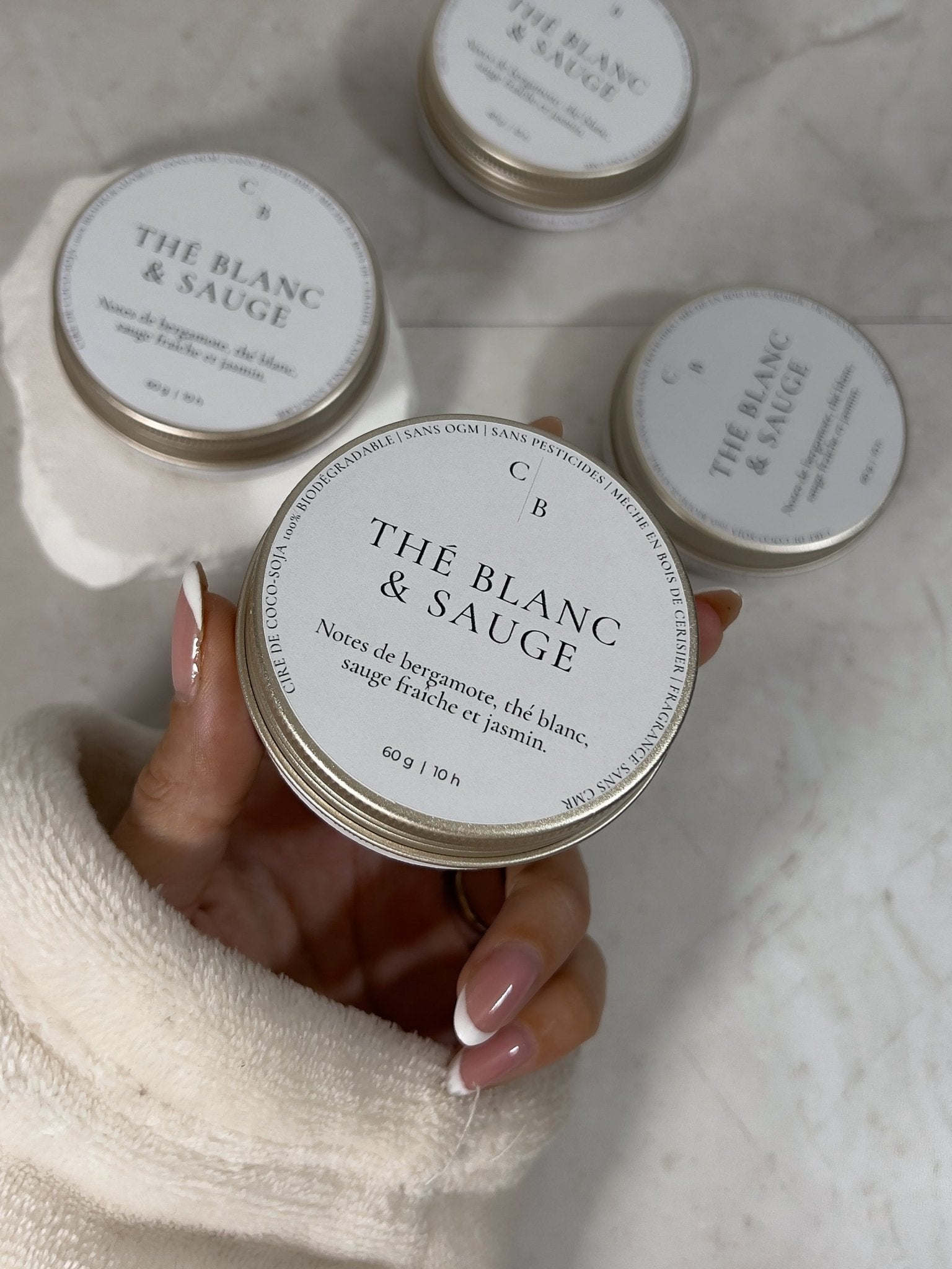 Bougie Parfumée Thé Blanc & Sauge - Céleste Botanicals - Bougies Parfumées