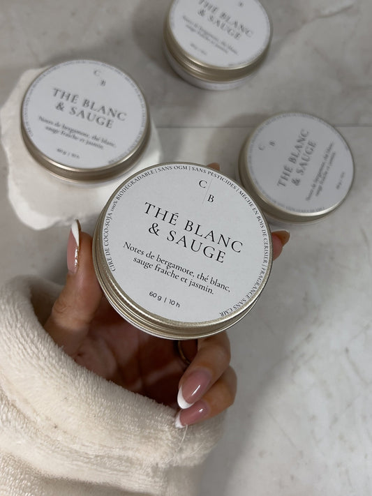 Bougie Parfumée Thé Blanc & Sauge - Céleste Botanicals - Bougies Parfumées