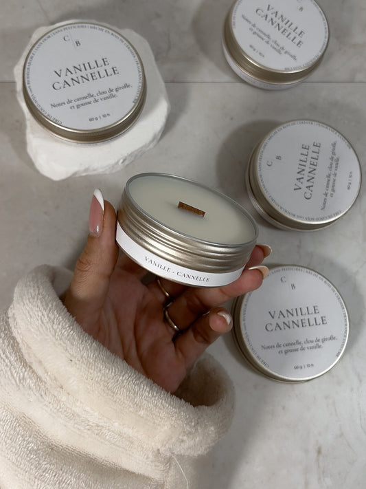 Bougie Parfumée Vanille & Cannelle - Céleste Botanicals - Bougies Parfumées