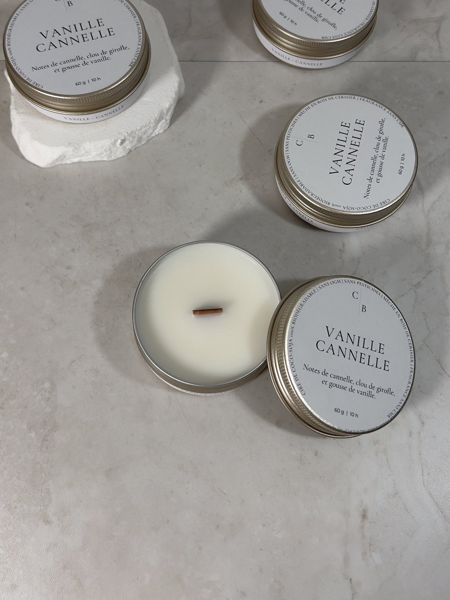 Bougie Parfumée Vanille & Cannelle - Céleste Botanicals - Bougies Parfumées