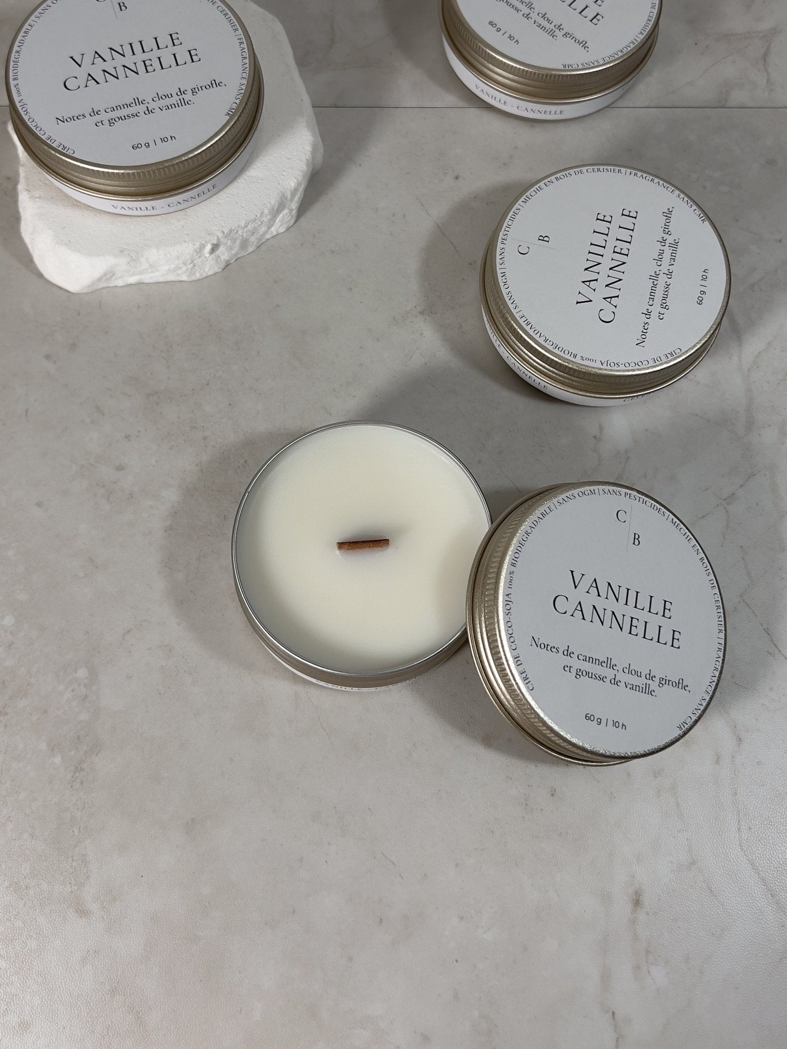 Bougie Parfumée Vanille & Cannelle - Céleste Botanicals - Bougies Parfumées