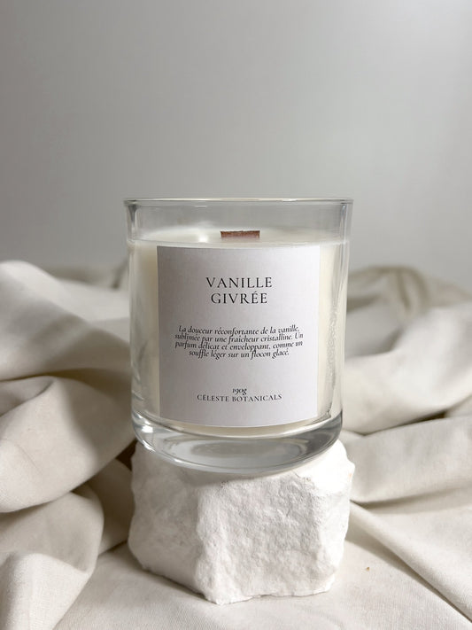 Bougie Parfumée Vanille Givrée 190g - Céleste Botanicals - Bougies Parfumées