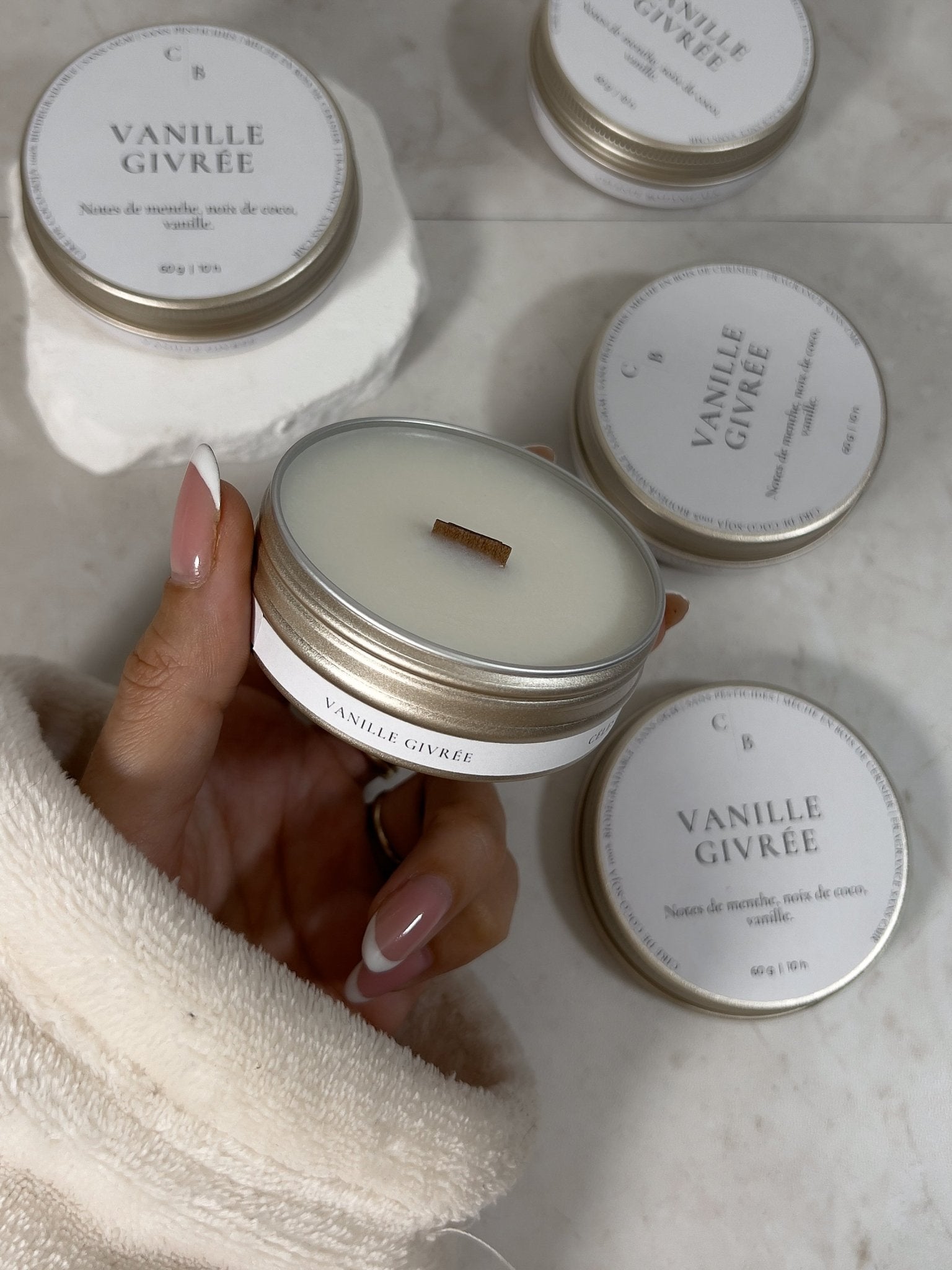 Bougie Parfumée Vanille Givrée - Céleste Botanicals - Bougies Parfumées