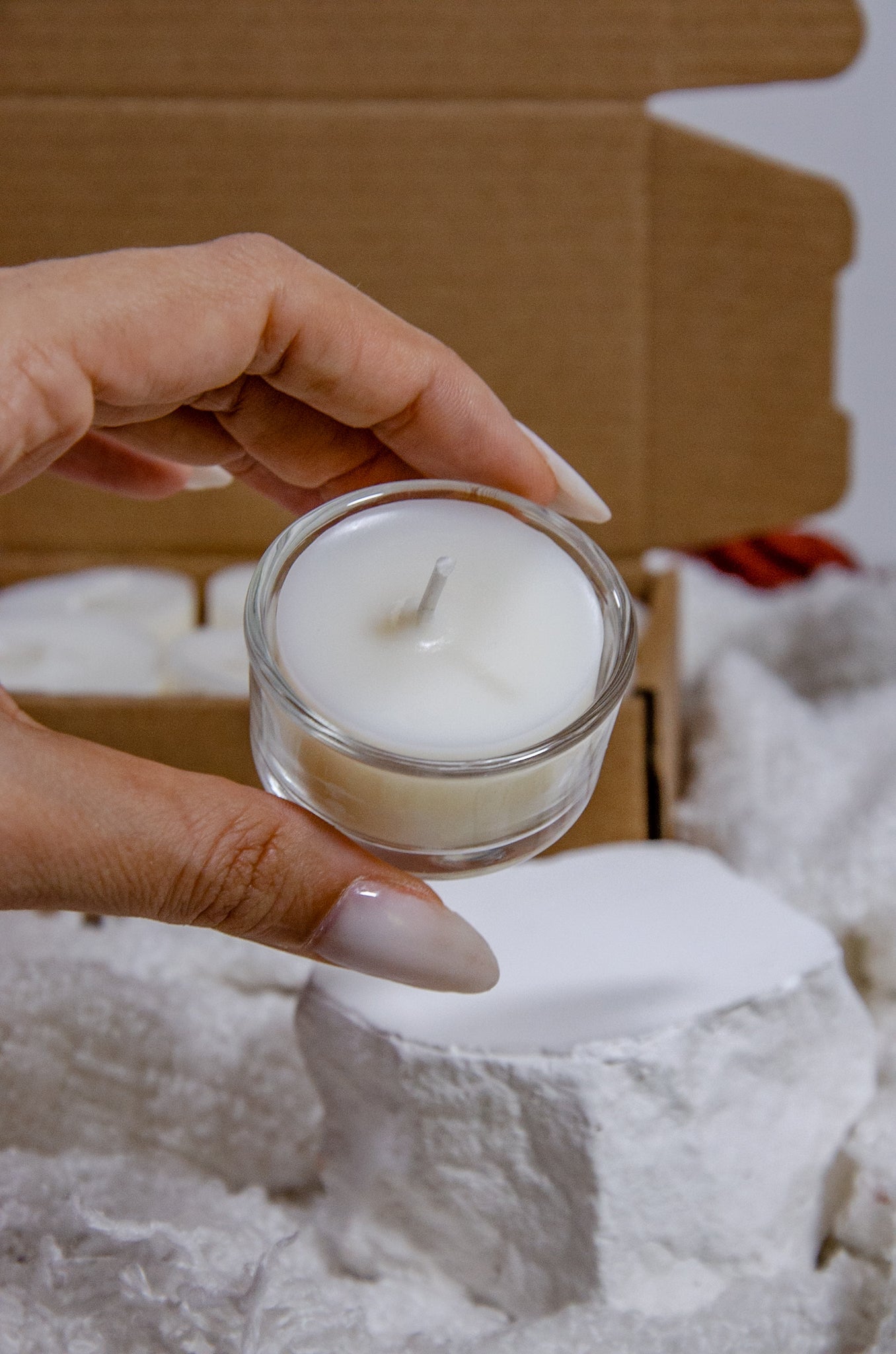 Bougies Chauffe - Plat éco - responsables en Cire de Coco - Soja - Honey Milk - Bougies Chauffe - Plat