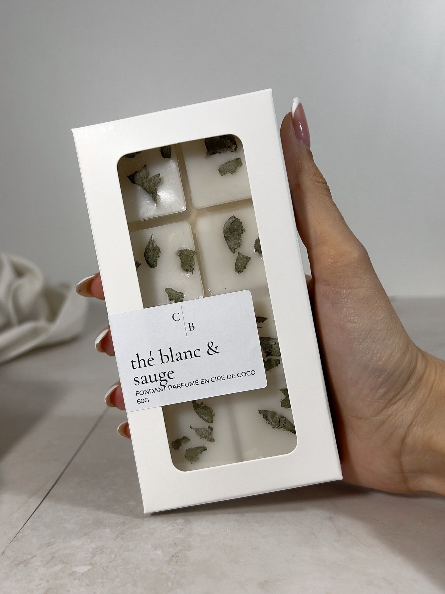Fondant Parfumé Thé Blanc & Sauge - Céleste Botanicals - Fondants Parfumés