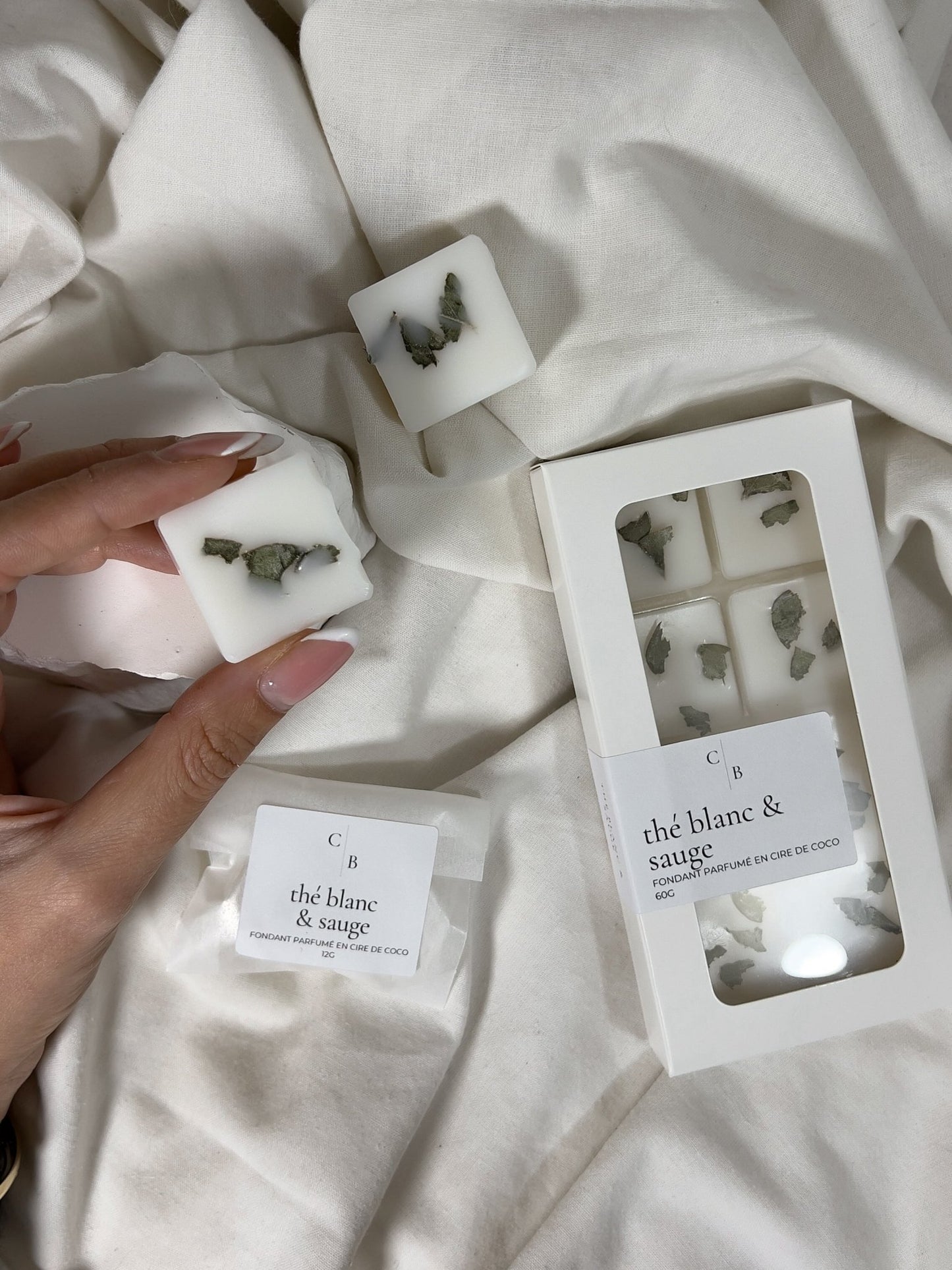 Fondant Parfumé Thé Blanc & Sauge - Céleste Botanicals - Fondants Parfumés